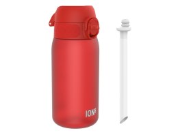 ION8 Butelka na wodę ze słomką dla dzieci BPA Free 350ml Czerwony Red