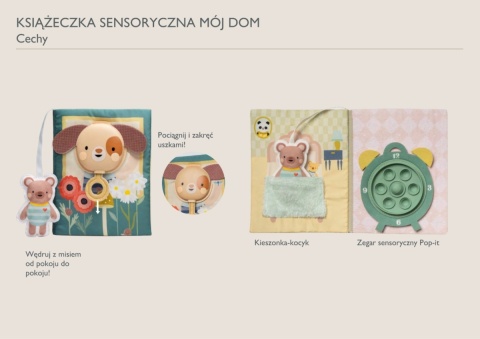 Interaktywna Książeczka Manipulacyjna Mój Dzień w Domu Taf Toys
