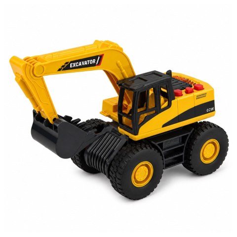 Koparka Budowlana Ruchoma Łyżka Światła Dźwięki Żółta 1:32