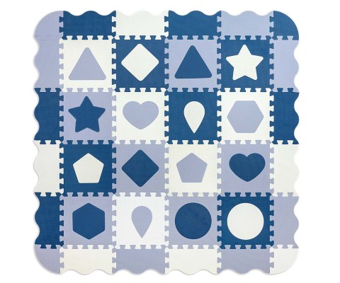 MILLY MALLY 5618 Mata piankowa puzzle Jolly 4x4 Shapes - blue
