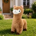 Pluszowa Alpaka Lama Maskotka Przytulanka Miękkie Futerko Beżowa 38 cm