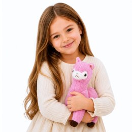 Pluszowa Alpaka Lama Maskotka Przytulanka Miękkie Futerko Różowa 28 cm