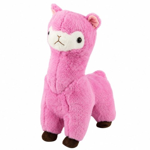 Pluszowa Alpaka Lama Maskotka Przytulanka Miękkie Futerko Różowa 28 cm