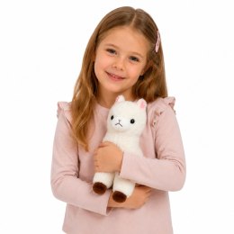 Pluszowa Alpaka Maskotka Przytulanka Miękkie Futerko Biała 28 cm