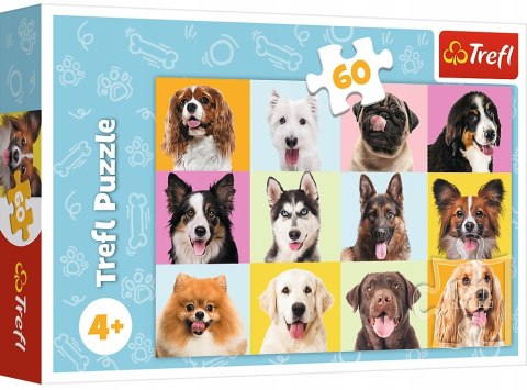TREFL 17374 Puzzle 60 Słodkie psiaki