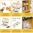WOOPIE Sklep Mini Market Interaktywna Kasa Skaner Akcesoria Dźwięki Światło