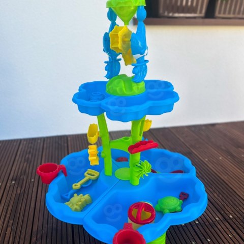 WOOPIE Stolik Wodny 2w1 Piaskownica Fontanna XXL Aquapark z Delfinem