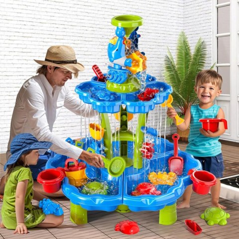 WOOPIE Stolik Wodny 2w1 Piaskownica Fontanna XXL Aquapark z Delfinem