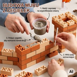 WOOPIE Zestaw Konstrukcyjny z Cegieł Zamek 273 el. Cegiełki Budowlane