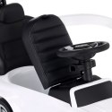 Jeździk pchacz chodzik dla dziecka Mercedes C-Class DELUXE z popychaczem z podnóżkiem i siedzeniem ze skóry PU biały