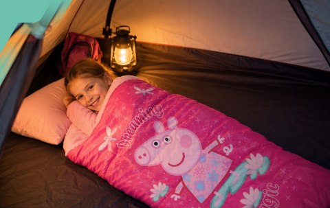 Śpiwór Dziecięcy Peppa Pig 170x70 cm Oryginalny Licencja Hasbro Różowy