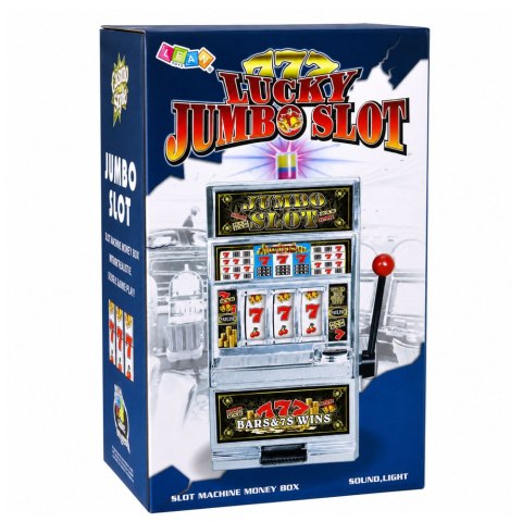 Automat do Gry Slot Kasyno Skarbonka Duża Wyrzutnia Monet Światła Dźwięki