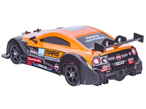 KAROSERIA Do Samochodu Do Driftu Auto Drift 1:16 Pomarańczowy Nissan GTR LED