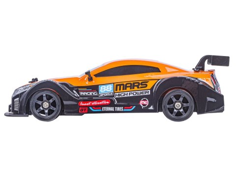 KAROSERIA Do Samochodu Do Driftu Auto Drift 1:16 Pomarańczowy Nissan GTR LED