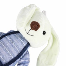 Maskotka pluszak przytulanka królik w niebieskich spodenkach 36 cm