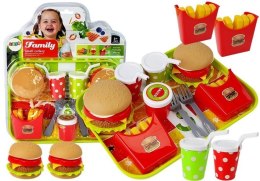 Zestaw Fast Food Hamburgery Frytki Napoje Tacka Dla Dzieci