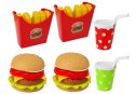 Zestaw Fast Food Hamburgery Frytki Napoje Tacka Dla Dzieci