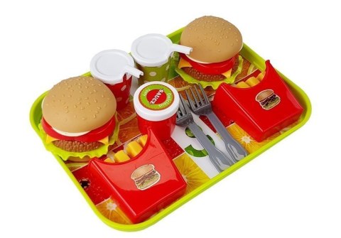 Zestaw Fast Food Hamburgery Frytki Napoje Tacka Dla Dzieci