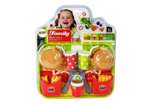 Zestaw Fast Food Hamburgery Frytki Napoje Tacka Dla Dzieci