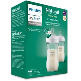 AVENT SCY933/02 Zestaw szklanych butelek 2x240ml Natural Response