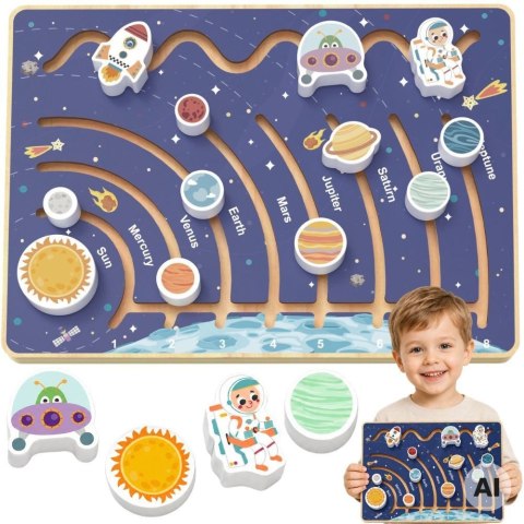 TOOKY TOY Tablica Manipulacyjna Edukacyjna Układ Słoneczny Kosmos