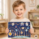 TOOKY TOY Tablica Manipulacyjna Edukacyjna Układ Słoneczny Kosmos