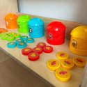 WOOPIE Tęczowe Pojemniki Nauka Liczenia Sorter Kolorów Zabawka Edukacyjna