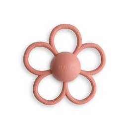 Mushie MU101344 Gryzak silikonowy i grzechotka 2w1 Daisy Dusty Rose