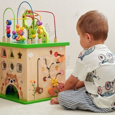 TOOKY TOY Kostka Edukacyjna Sorter Labirynt Przeplatanka Zwierzątka