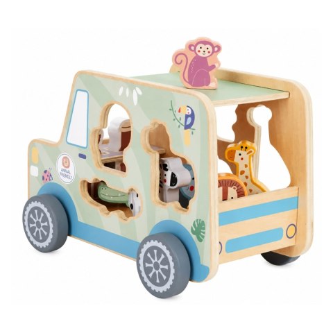 TOOKY TOY Samochód Sorter Kostka Aktywności Montessori Safarii