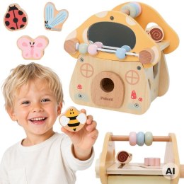 VIGA Zabawka Drewniana Sensoryczna Edukacyjna Sorter Grzybek Montesorii 18m