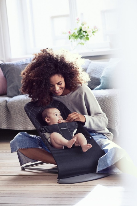 BABYBJORN - leżaczek BLISS COTTON, Czarny