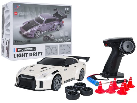 Autko R/C do Driftu 1:20 z Funkcją Świateł Biały