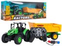 Traktor z Otwieraną Żółtą Naczepą R/C 1:24