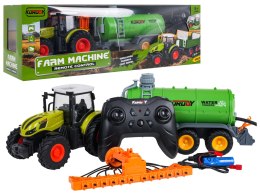 Traktor z Zielonym Beczkowozem R/C 1:24