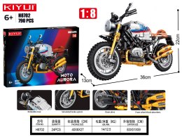 Zestaw Klocków Motocykl Biały 790el.