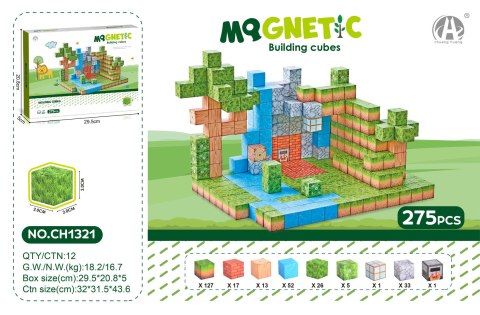 Zestaw Magnetycznych Kostki 275el.