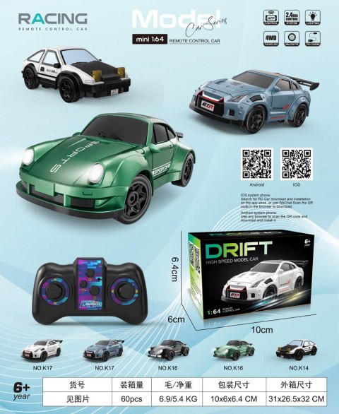 Auto do Driftu SPORT R/C 1:64 Czarny