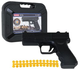 Czarny Pistolet Zabawkowy Metalowy na Kulki