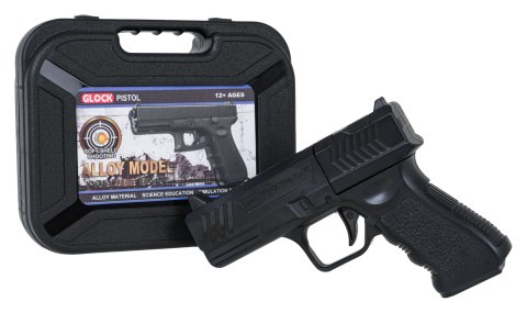 Czarny Pistolet Zabawkowy Metalowy na Kulki