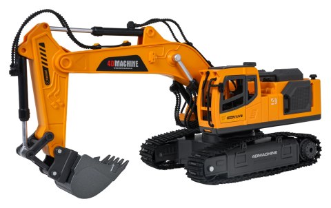 Koparka R/C z Funkcją Dymu, Świateł i Dźwięku Żółta
