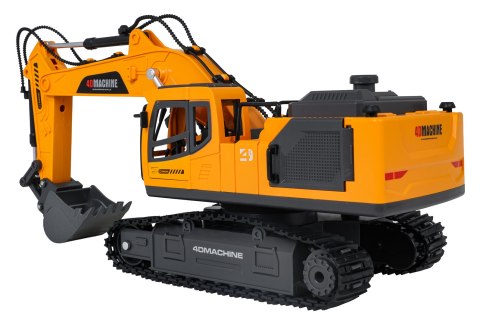 Koparka R/C z Funkcją Dymu, Świateł i Dźwięku Żółta