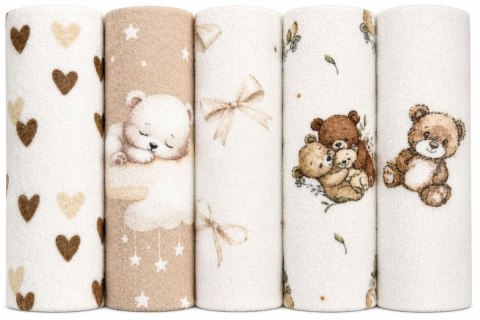 EGA Pielucha flanela druk 70/80 2682 zestaw 5 5-pak mix