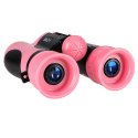 Lornetka dla dzieci do obserwacji ptaków nieba 8x 21mm HD pokrowiec różowa