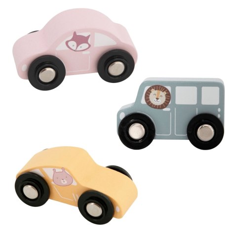 VIGA PolarB Drewniana Laweta Transporter 3 Samochodziki Autka Kierowca 18m+