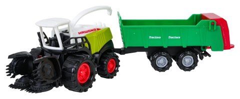 Zestaw Metalowy Traktor i Kombajn + Naczepy