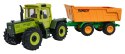 Traktor Zielony 1:24 z Pilotem Mercedes Benz + Żółta Przyczepa