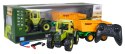 Traktor Zielony 1:24 z Pilotem Mercedes Benz + Żółta Przyczepa