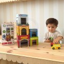 WOOPIE GREEN Układanka Sorter Kostki Miasto Pojazdy w Pudełkach + Figurki 10 el.