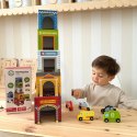 WOOPIE GREEN Układanka Sorter Kostki Miasto Pojazdy w Pudełkach + Figurki 10 el.